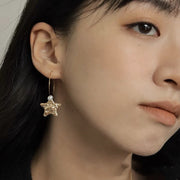 five-pointed star pearl earrings - MRSLM