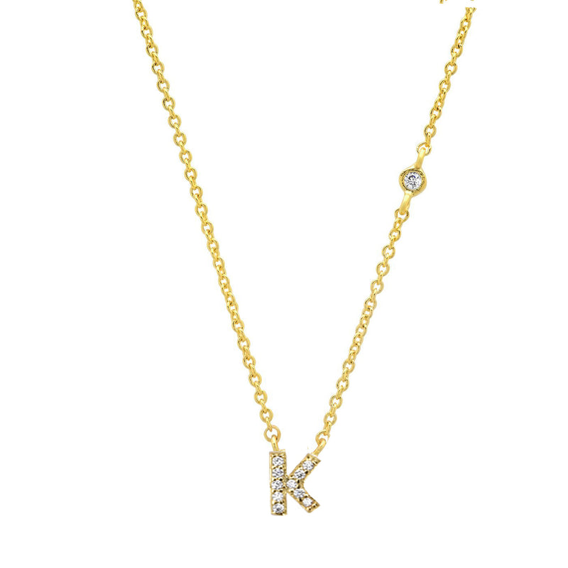 letter pendant necklace, view 16 - MRSLM