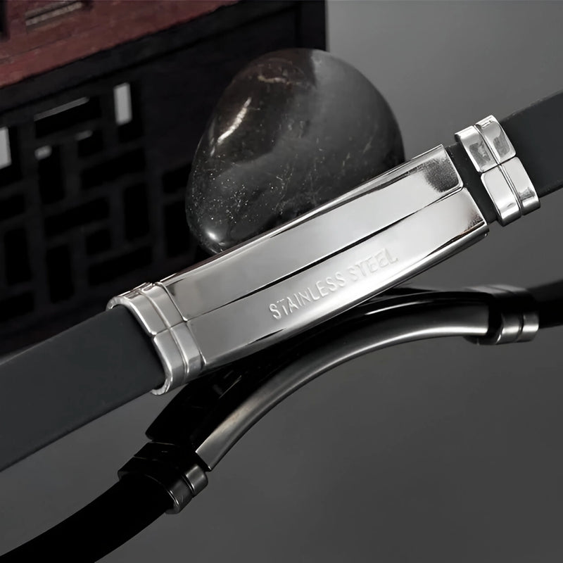 stainless steel and silicone bracelet, view 7 - MRSLM