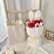 Knitted rabbit ear bouquet doll, view 9 - MRSLM