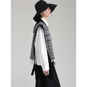 Black knit vintage vest, view 6 - MRSLM