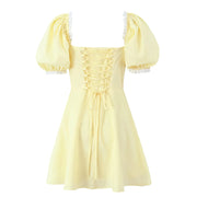 vintage puff sleeve dress, view 5 - MRSLM