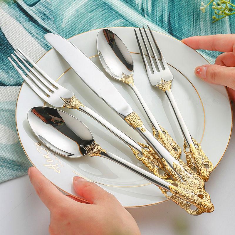 luxury gold cutlery set - MRSLM