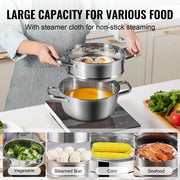 stainless steel steamer pot, view 6 - MRSLM