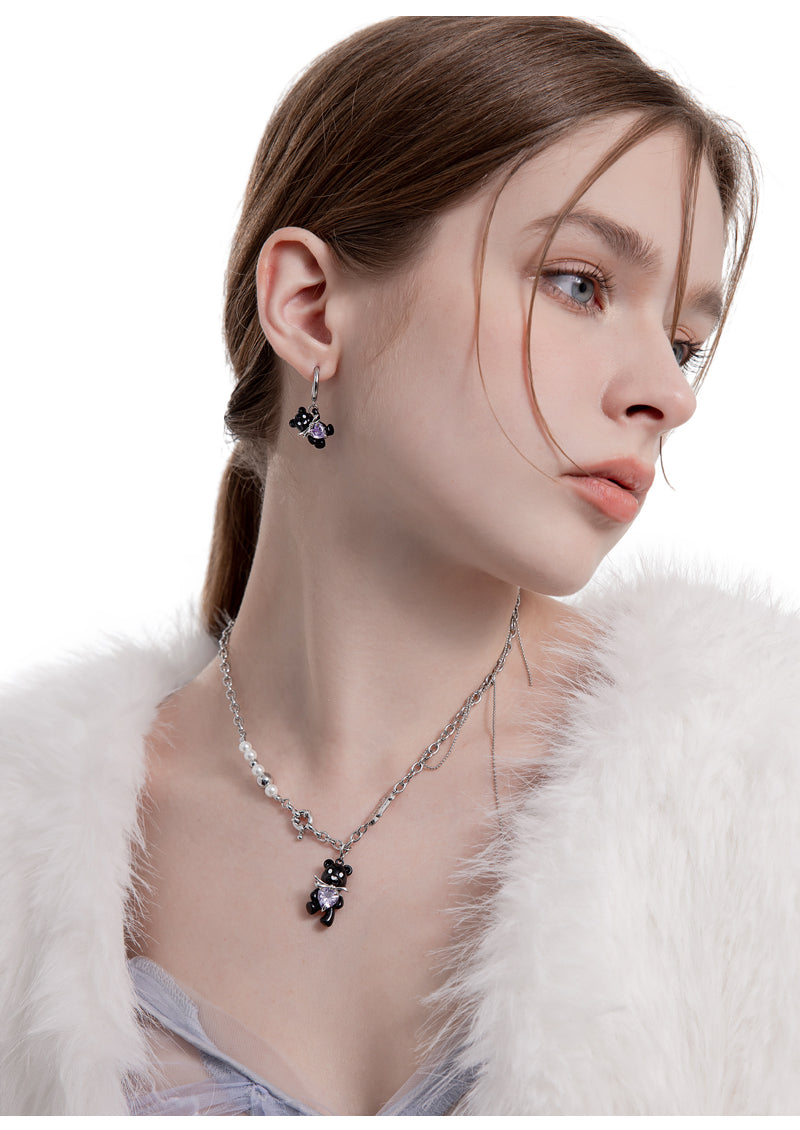 sweet bear earrings, view 3 - MRSLM