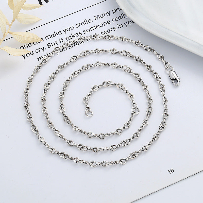 925 silver retro pendant necklace, view 5 - MRSLM