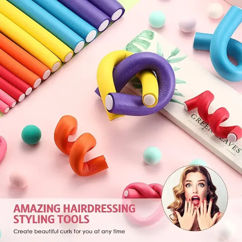 42pcs heatless hair curling rods, view 3 - MRSLM