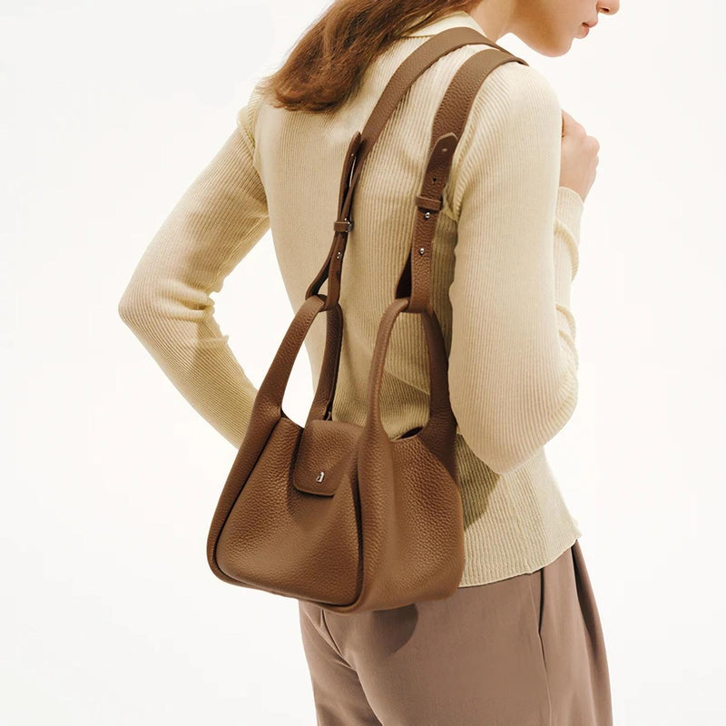 leather crossbody shoulder handbag, view 9 - MRSLM