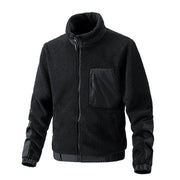men's standing collar fleece jacket, view 6 - MRSLM