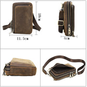 retro cowhide phone bag, view 4 - MRSLM