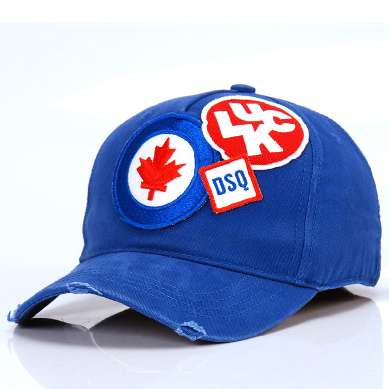 casual embroidered washed cotton hat, view 5 - MRSLM