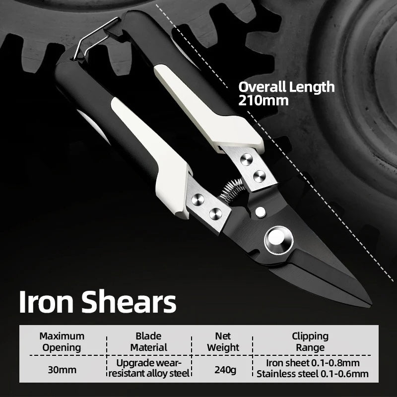 metal sheet cutting scissors, view 4 - MRSLM