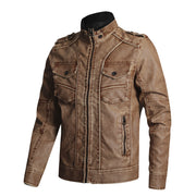 thick pu leather coat, view 7 - MRSLM