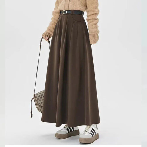 pleated maxi skirt, view 2 - MRSLM