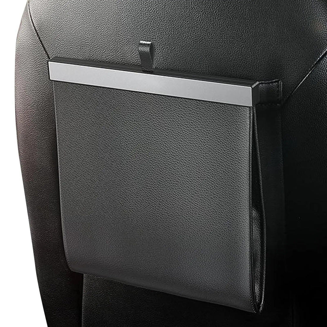 Luxury Waterproof PU Leather Car Trash Bin - Easy Install, Space-Saving & Magnetic Closure