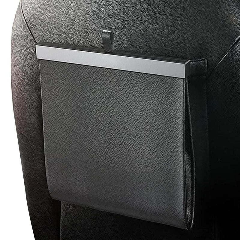 waterproof pu leather car trash bin, view 2 - MRSLM