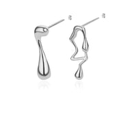 liquid stud earrings, view 2 - MRSLM