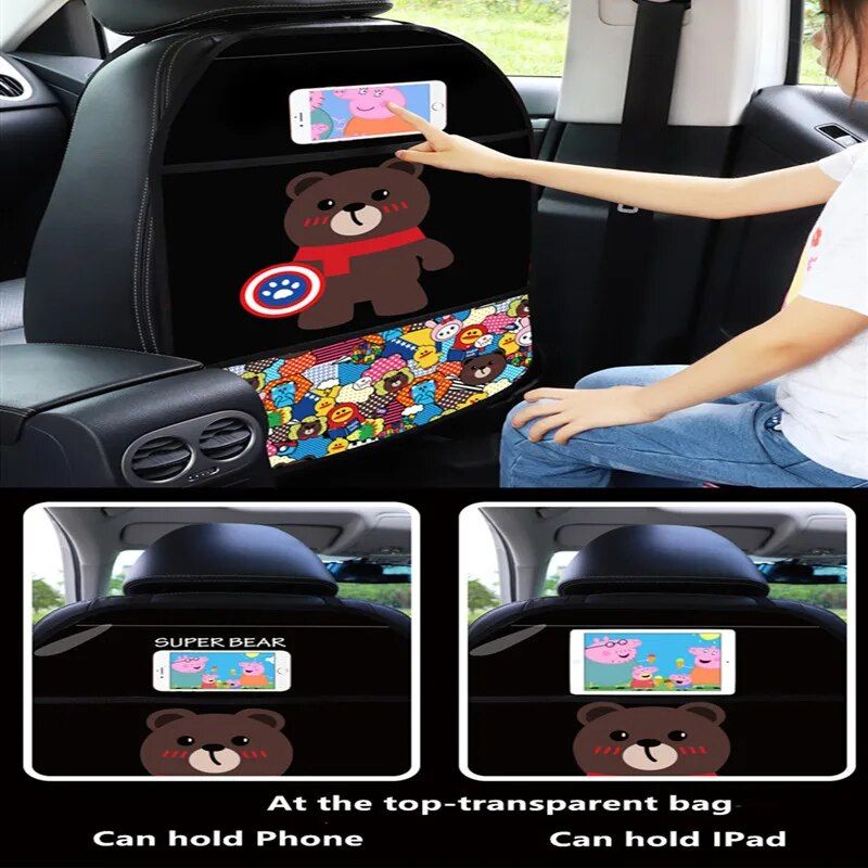 kids car seat back cover protector, view 8 - MRSLM