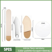 stainless steel makeup spatula set, view 2 - MRSLM