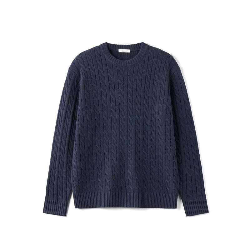 men's oversized cable knit sweater, view 8 - MRSLM