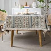 geometric jacquard bohemian tablecloth, view 4 - MRSLM