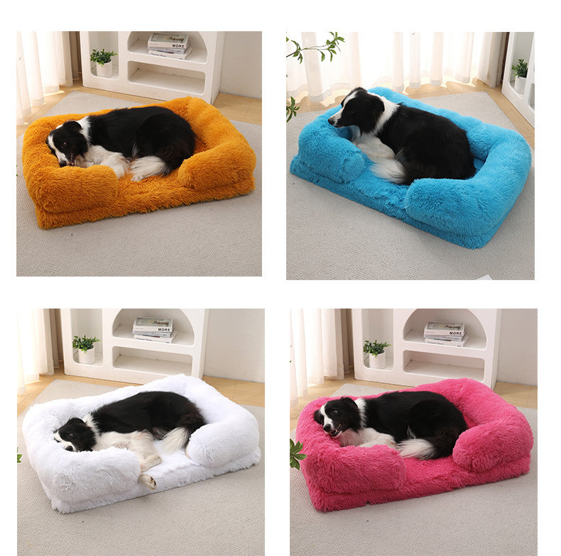 Plush round donut pet bed, view 2 - MRSLM