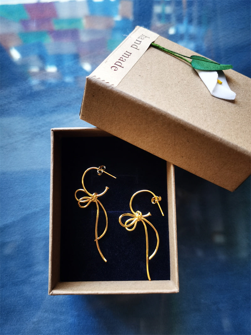 women's silver butterfly earrings, view 2 - MRSLM