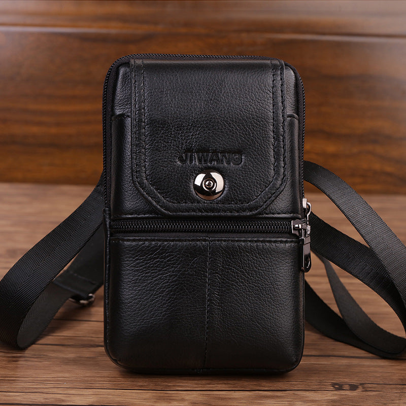mini cowhide phone waist bag, view 3 - MRSLM