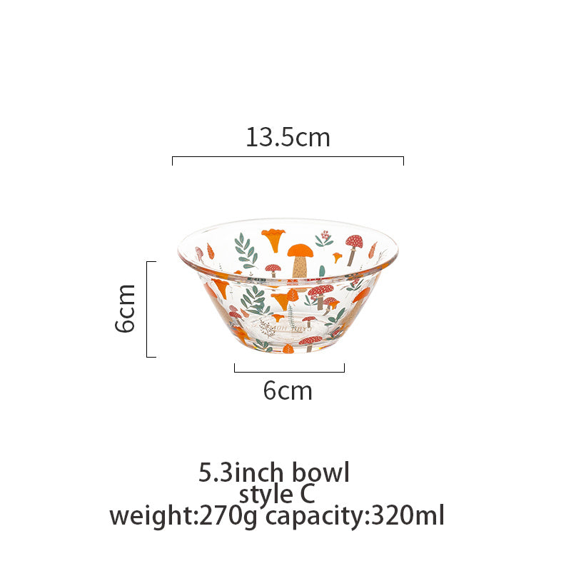 transparent glass salad fruit bowl, view 12 - MRSLM