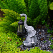 solar elephant lantern garden statue - MRSLM