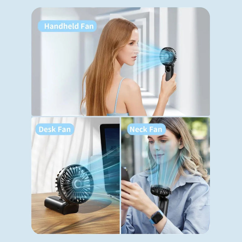 foldable handheld fan, view 6 - MRSLM