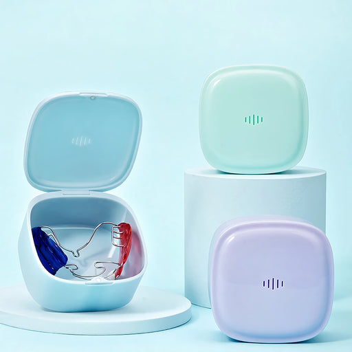 Magnetic buckle denture care box - MRSLM