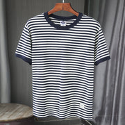 Retro striped cotton T-shirt, view 6 - MRSLM