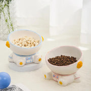 astronaut ceramic pet bowl, view 4 - MRSLM