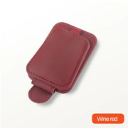 magnetic leather car sunglass holder, view 4 - MRSLM