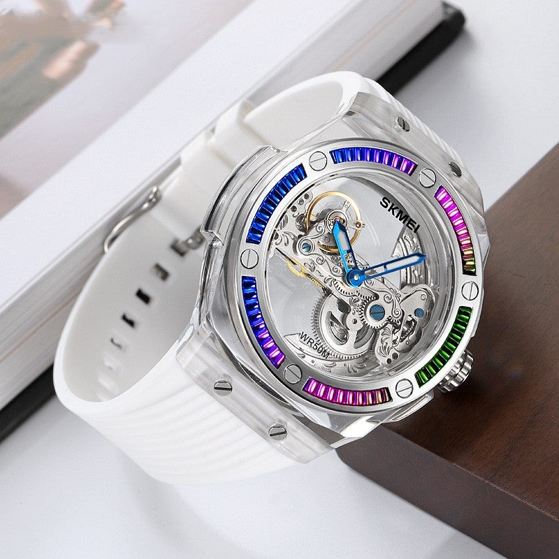 Men's hollow mechanical automatic watch, view 5 - MRSLM