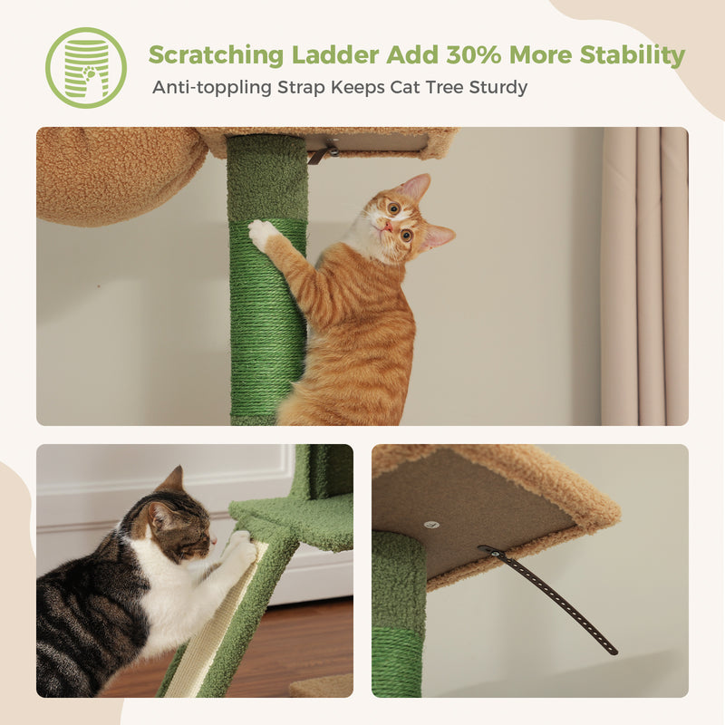 5-tier floor to ceiling cat tree, view 9 - MRSLM