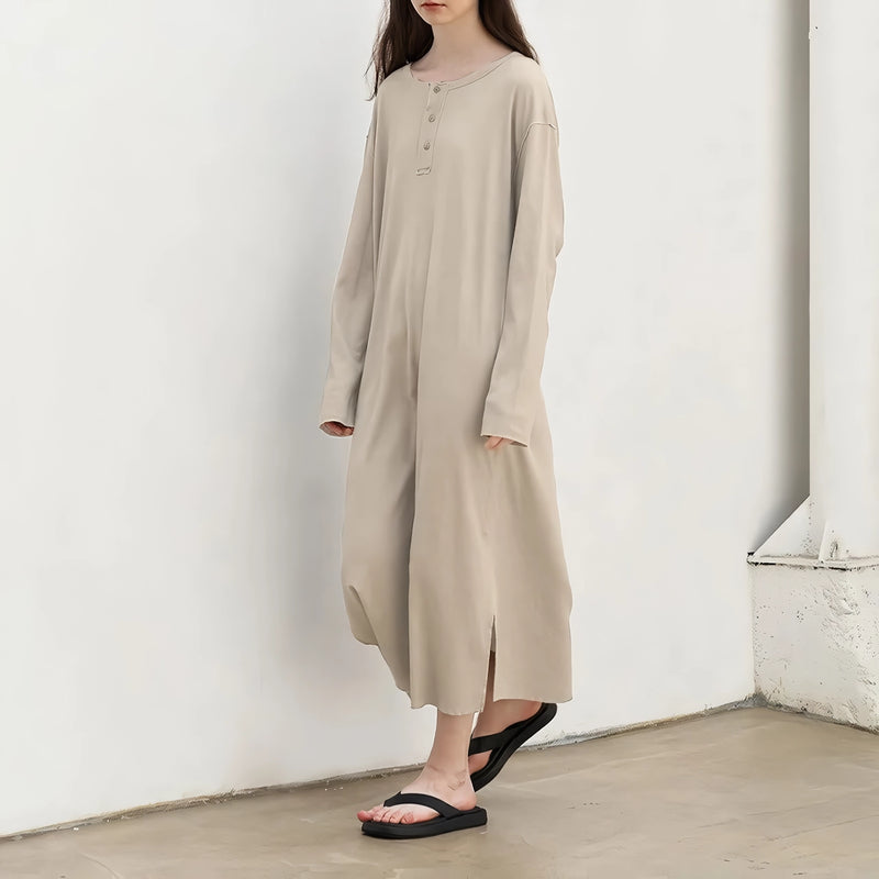 women's long-sleeved knit dress, view 3 - MRSLM