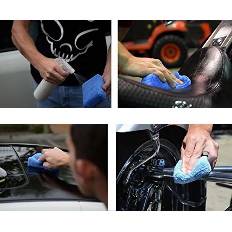 Microfiber Car Cleaning Sponge Cloths & Wax Polishing Pads