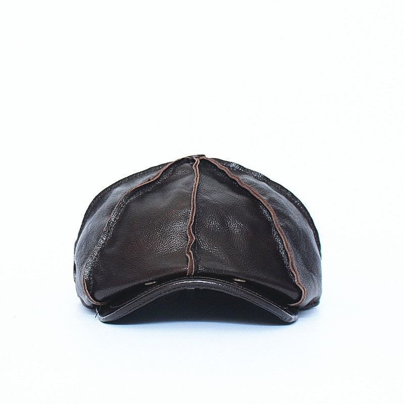 first layer cowhide beret, view 3 - MRSLM