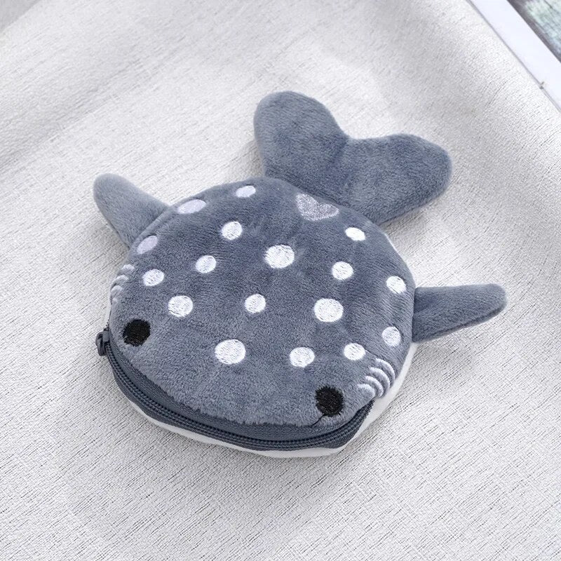 whale shark plush coin purse, view 3 - MRSLM