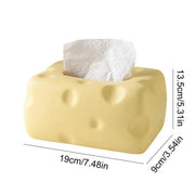 cheese-shaped ceramic tissue box, view 11 - MRSLM