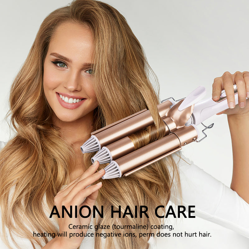 triple barrel hair curler, view 3 - MRSLM