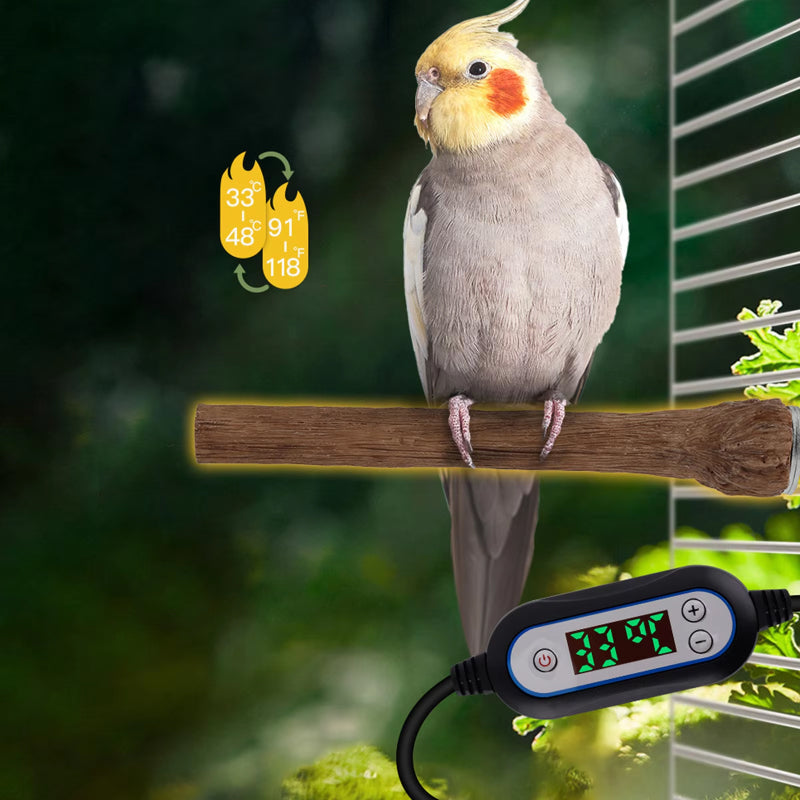 heated bird perch stand, view 3 - MRSLM