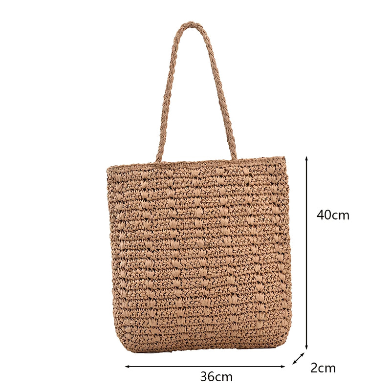 summer straw tote bag, view 11 - MRSLM