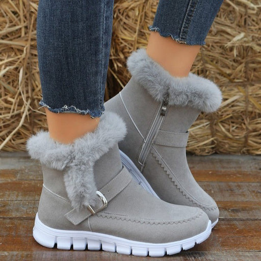 women's plush snow ankle boots - MRSLM