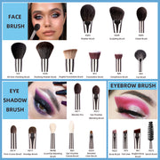 8-piece natural hair makeup brush set, view 8 - MRSLM