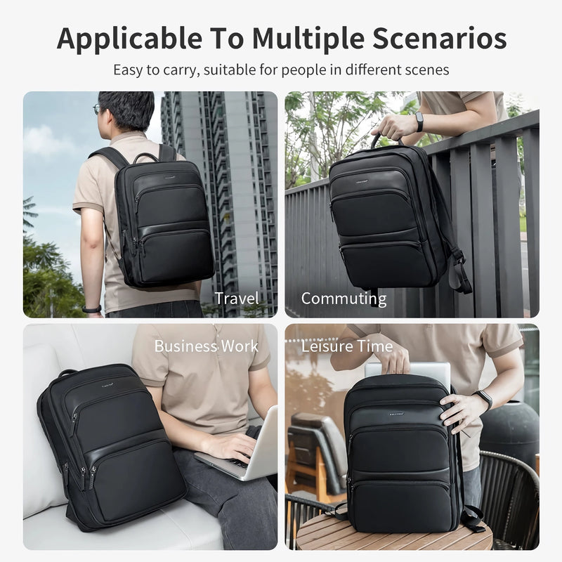 men's slim waterproof laptop backpack, view 10 - MRSLM