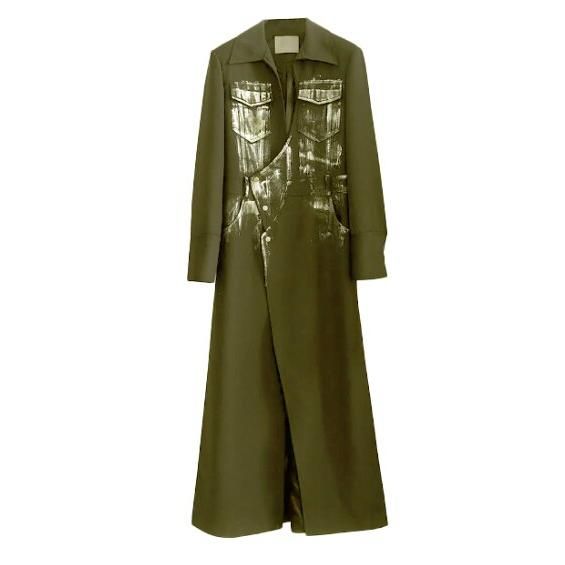 women's long slit blazer, view 3 - MRSLM