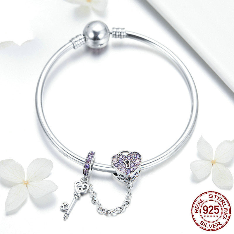 women's sterling silver beaded bracelet, view 5 - MRSLM